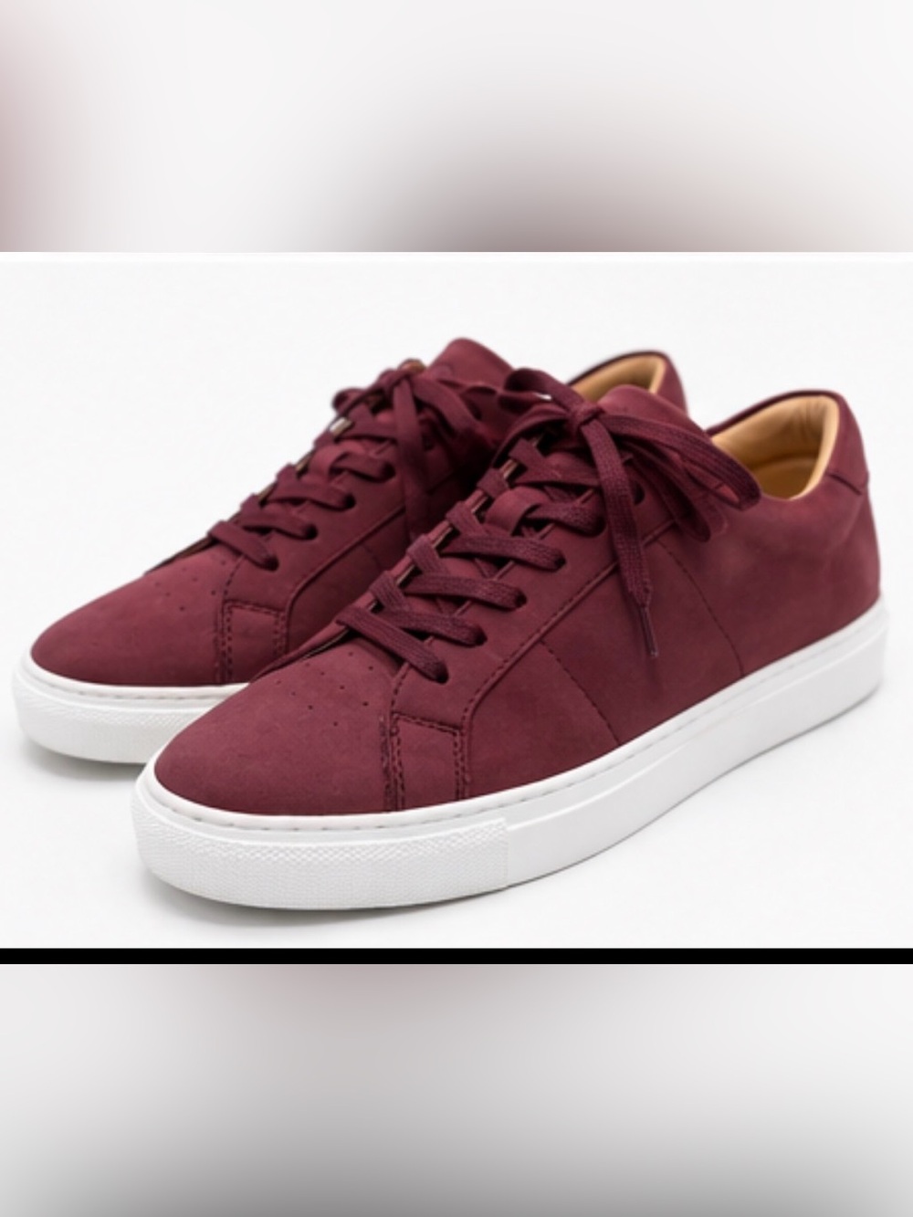 GREATS The Royale Burgundy Suede Sneakers Made Italy Women’s 8 EU 38